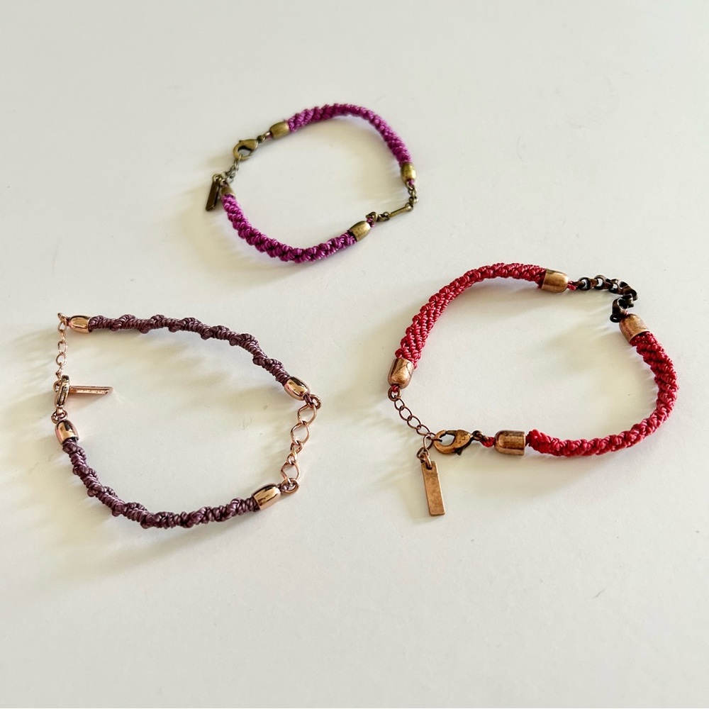 Jewelmint Braided Multi Color Cord Friendship Boho Bracelets Set